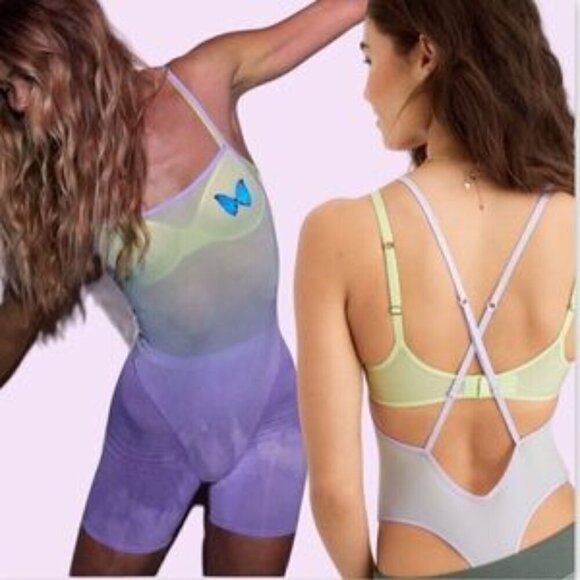 Aerie Smoothez Mesh Bodysuit in Violet Flurry - NWT's - Picture 3 of 12